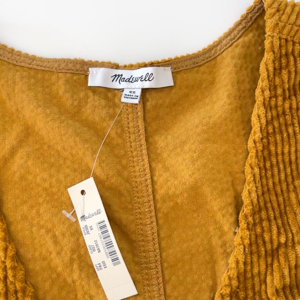 Madewell Corduroy Side Button Shift Dress